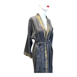Linen Maxi Robe Sz M
